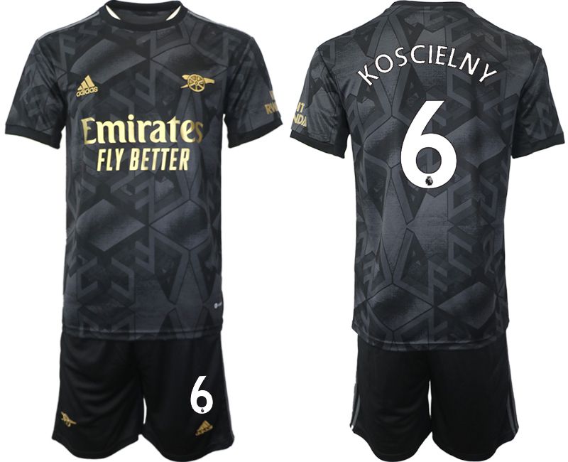 Men 2022-2023 Club Arsenal away black #6 Soccer Jersey->arsenal jersey->Soccer Club Jersey